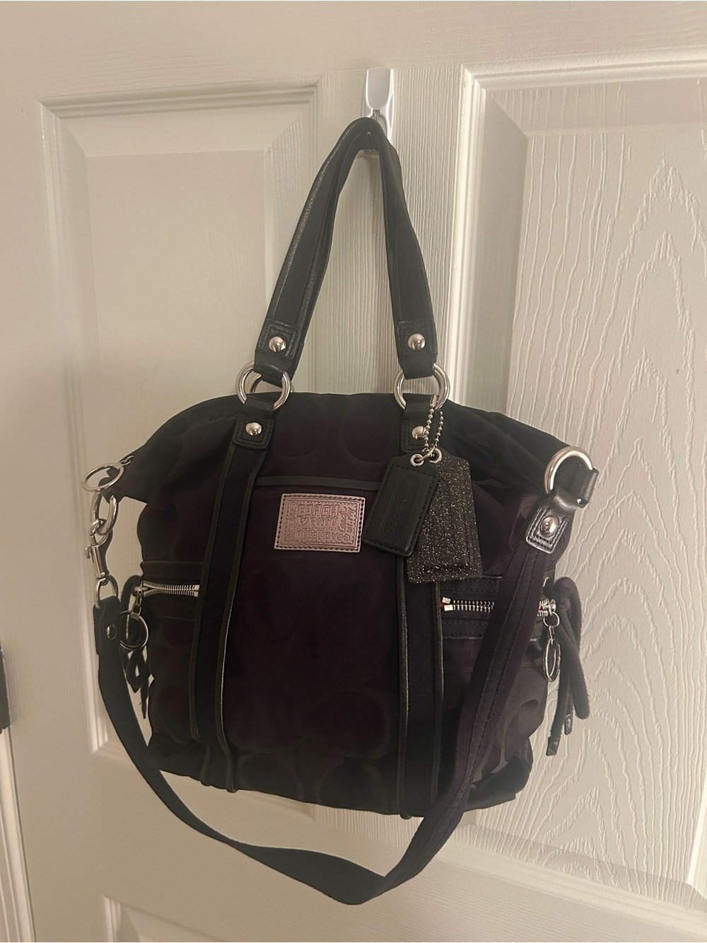 COACH Black Poppy Purse Y2K
